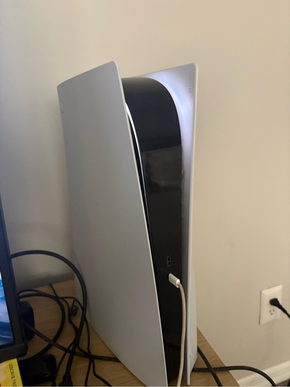 Sony PS5 Console in White and Black with USB Cable